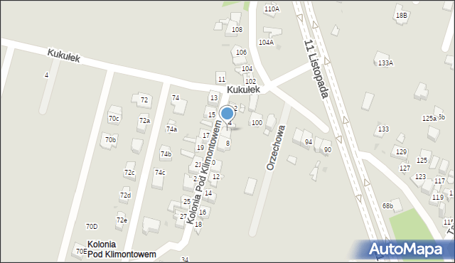 Sosnowiec, Kolonia Pod Klimontowem, 6, mapa Sosnowca