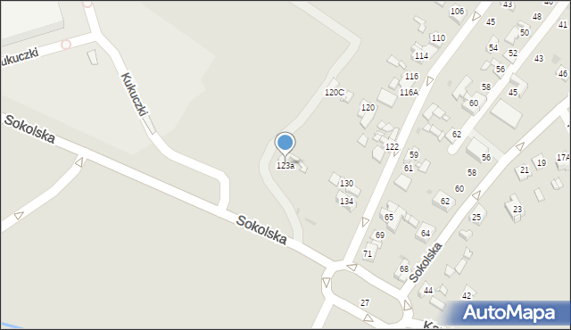 Sosnowiec, Komuny Paryskiej, 123a, mapa Sosnowca