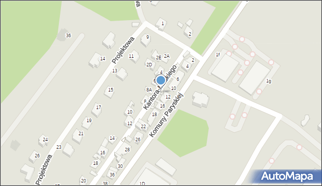 Sosnowiec, Komuny Paryskiej, 12A, mapa Sosnowca