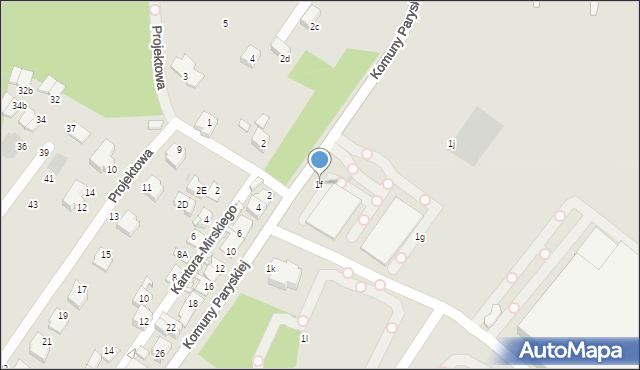 Sosnowiec, Komuny Paryskiej, 1f, mapa Sosnowca