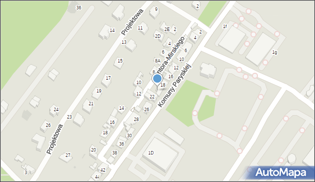 Sosnowiec, Komuny Paryskiej, 20, mapa Sosnowca