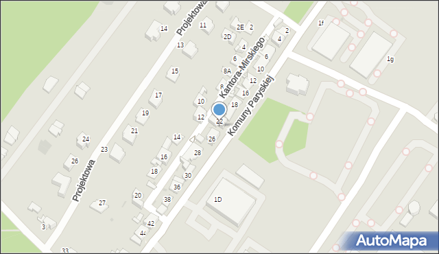 Sosnowiec, Komuny Paryskiej, 24, mapa Sosnowca