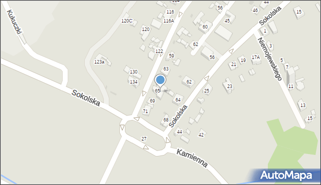 Sosnowiec, Komuny Paryskiej, 67A, mapa Sosnowca