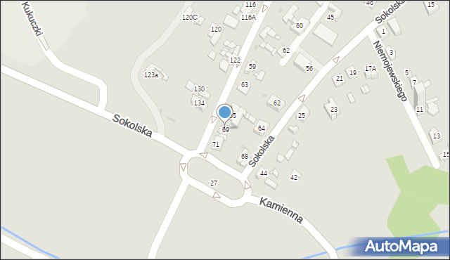 Sosnowiec, Komuny Paryskiej, 69, mapa Sosnowca