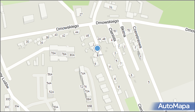 Sosnowiec, Kosynierów, 5, mapa Sosnowca