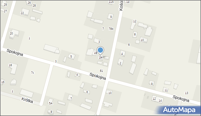 Srebrzyszcze, Kościelna, 1A, mapa Srebrzyszcze