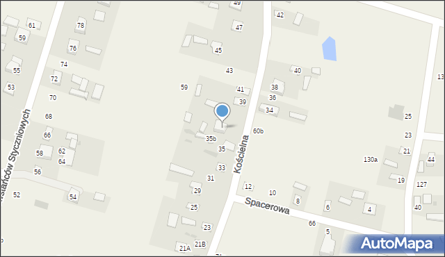 Srebrzyszcze, Kościelna, 37, mapa Srebrzyszcze