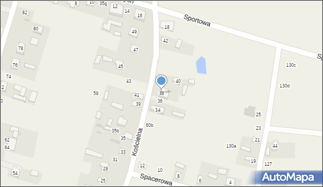 Srebrzyszcze, Kościelna, 38, mapa Srebrzyszcze