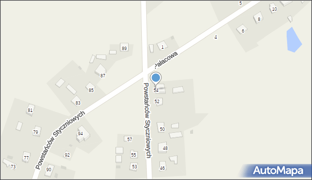 Srebrzyszcze, Kościelna, 54, mapa Srebrzyszcze