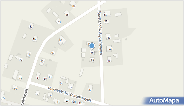 Srebrzyszcze, Kościelna, 55, mapa Srebrzyszcze