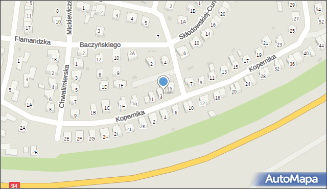 Środa Śląska, Kopernika Mikołaja, 3a, mapa Środa Śląska