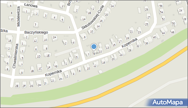 Środa Śląska, Kopernika Mikołaja, 9, mapa Środa Śląska