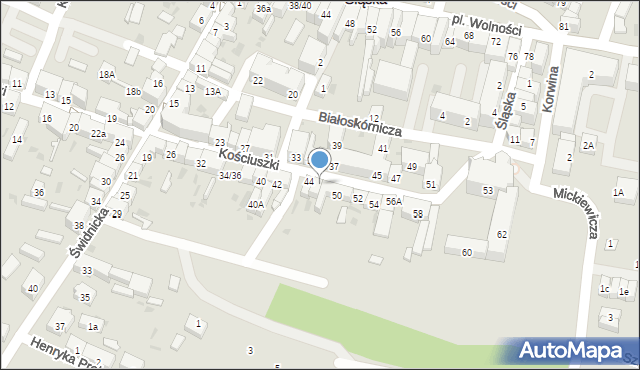 Środa Śląska, Kościuszki Tadeusza, gen., 46, mapa Środa Śląska