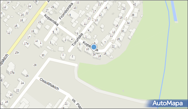 Środa Wielkopolska, Kopernika Mikołaja, 14, mapa Środa Wielkopolska