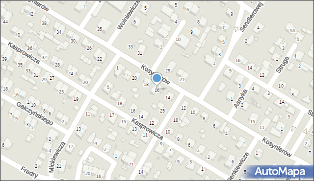 Środa Wielkopolska, Kosynierów, 16, mapa Środa Wielkopolska