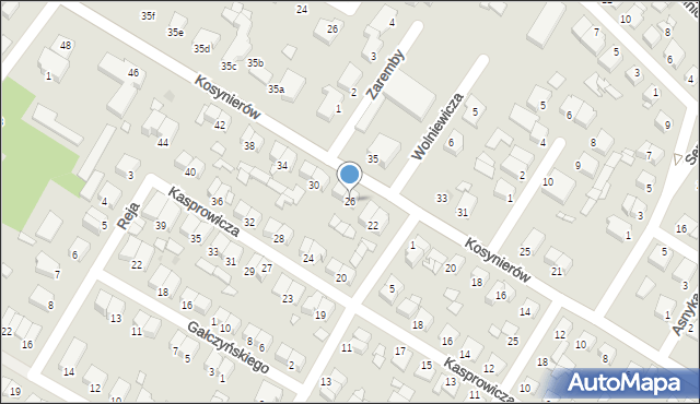 Środa Wielkopolska, Kosynierów, 26, mapa Środa Wielkopolska