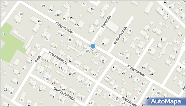 Środa Wielkopolska, Kosynierów, 28, mapa Środa Wielkopolska