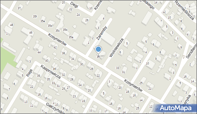 Środa Wielkopolska, Kosynierów, 35, mapa Środa Wielkopolska