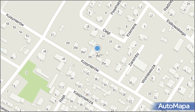 Środa Wielkopolska, Kosynierów, 35b, mapa Środa Wielkopolska