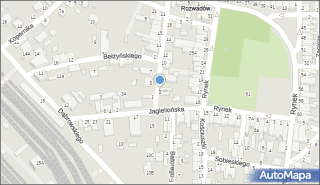 Stalowa Wola, Kochanowskiego Jana, 2, mapa Stalowa Wola