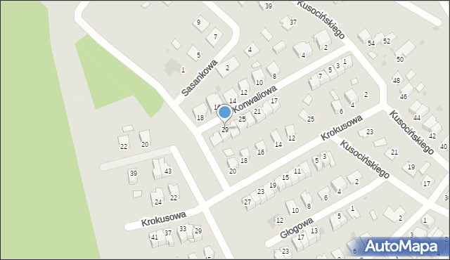 Stalowa Wola, Konwaliowa, 29, mapa Stalowa Wola