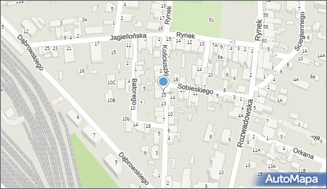 Stalowa Wola, Kościuszki Tadeusza, gen., 15, mapa Stalowa Wola