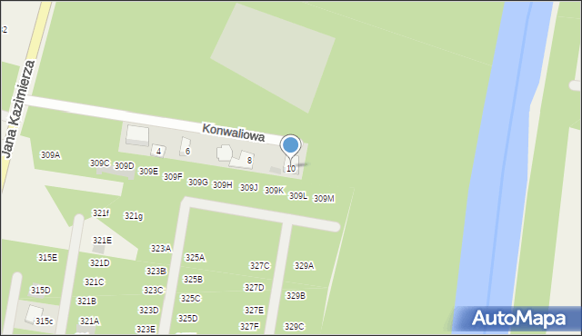 Stanisławów Pierwszy, Konwaliowa, 10, mapa Stanisławów Pierwszy