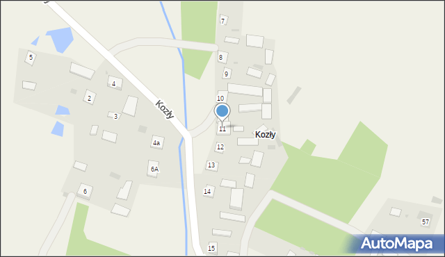 Stany, Kozły, 11, mapa Stany