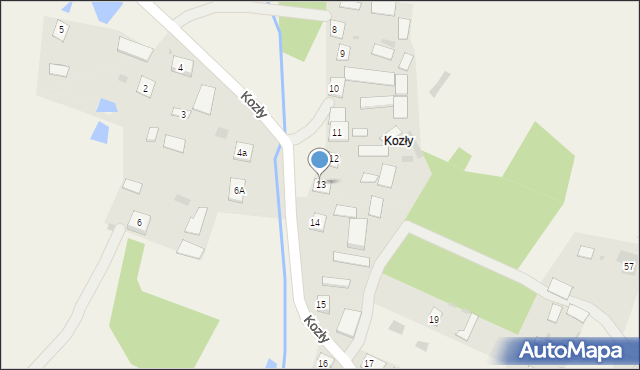 Stany, Kozły, 13, mapa Stany