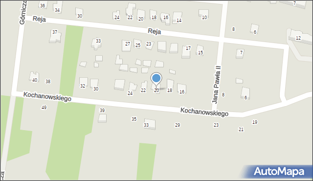 Stąporków, Kochanowskiego Jana, 20, mapa Stąporków