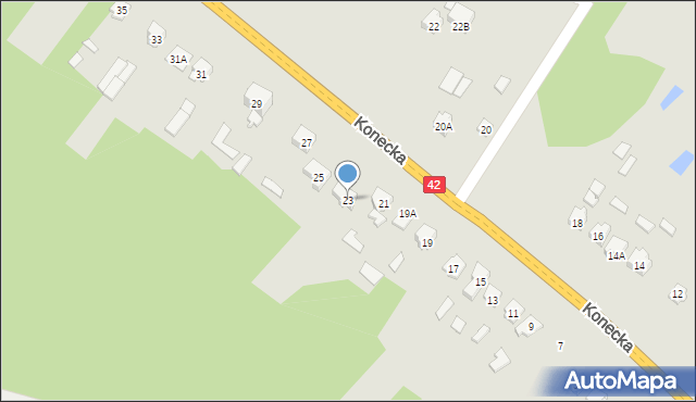 Stąporków, Konecka, 23, mapa Stąporków