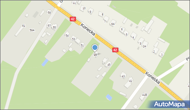 Stąporków, Konecka, 49, mapa Stąporków