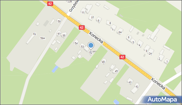 Stąporków, Konecka, 51, mapa Stąporków