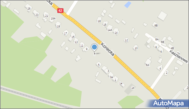 Stąporków, Konecka, 7, mapa Stąporków