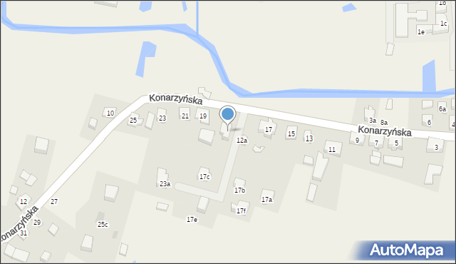 Stara Kiszewa, Konarzyńska, 17d, mapa Stara Kiszewa