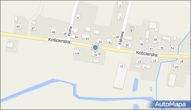 Stara Kiszewa, Kościerska, 11, mapa Stara Kiszewa