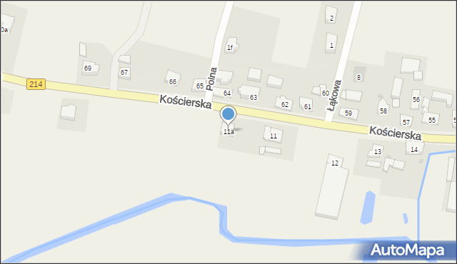 Stara Kiszewa, Kościerska, 11a, mapa Stara Kiszewa