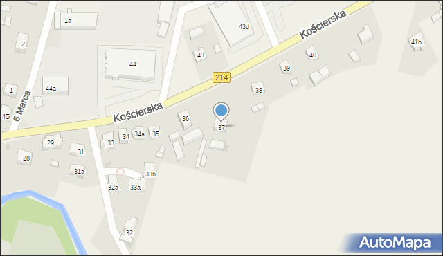 Stara Kiszewa, Kościerska, 37, mapa Stara Kiszewa