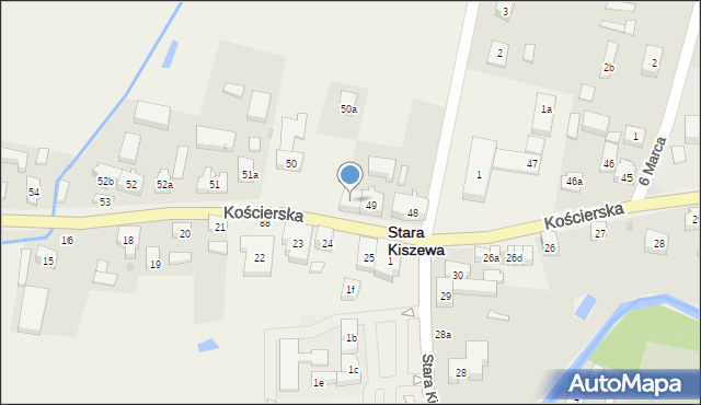 Stara Kiszewa, Kościerska, 49A, mapa Stara Kiszewa