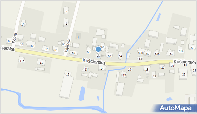 Stara Kiszewa, Kościerska, 57, mapa Stara Kiszewa