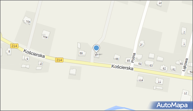 Stara Kiszewa, Kościerska, 67, mapa Stara Kiszewa