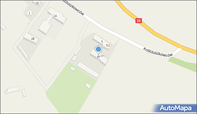 Stara Łubianka, Kościuszkowców, 87, mapa Stara Łubianka