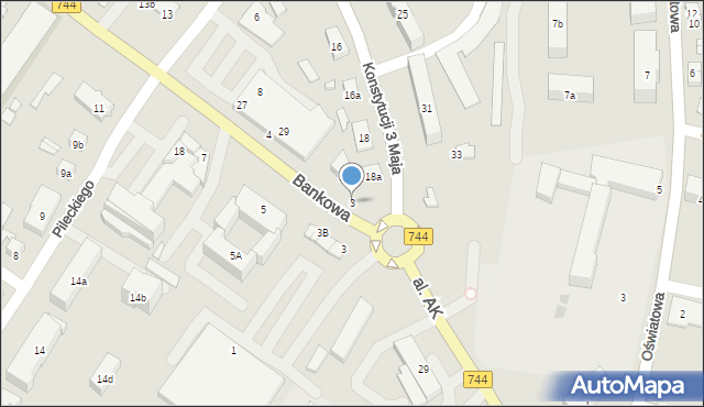 Starachowice, Konstytucji 3 Maja, 3, mapa Starachowic