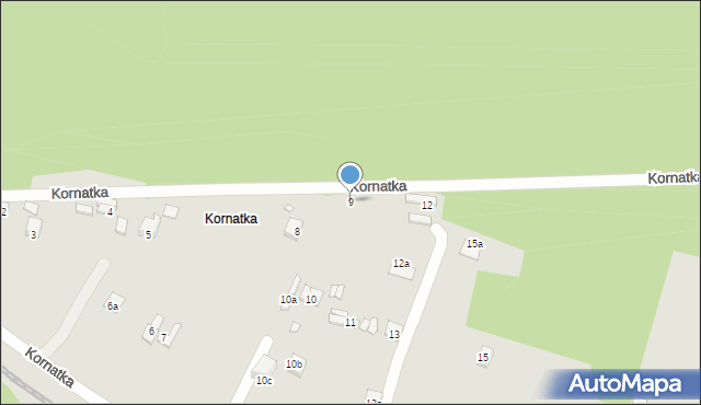 Starachowice, Kornatka, 9, mapa Starachowic