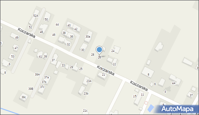 Stare Babice, Koczarska, 26, mapa Stare Babice