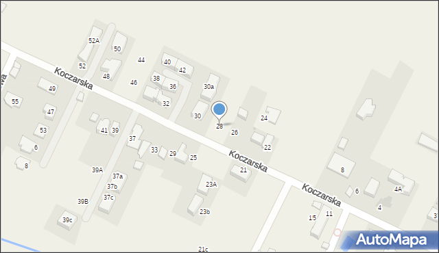 Stare Babice, Koczarska, 28, mapa Stare Babice