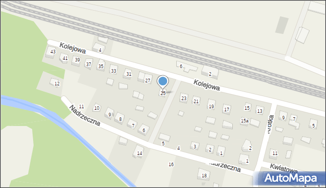 Stare Juchy, Kolejowa, 25, mapa Stare Juchy