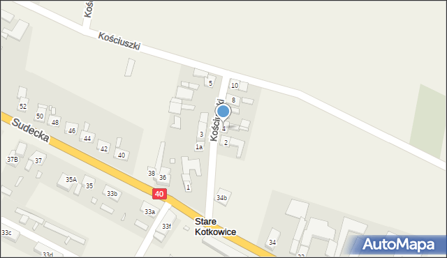 Stare Kotkowice, Kościuszki Tadeusza, gen., 4, mapa Stare Kotkowice