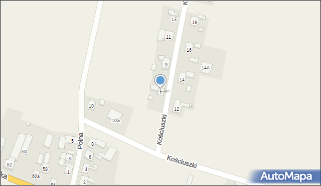 Stare Kotkowice, Kościuszki Tadeusza, gen., 7, mapa Stare Kotkowice