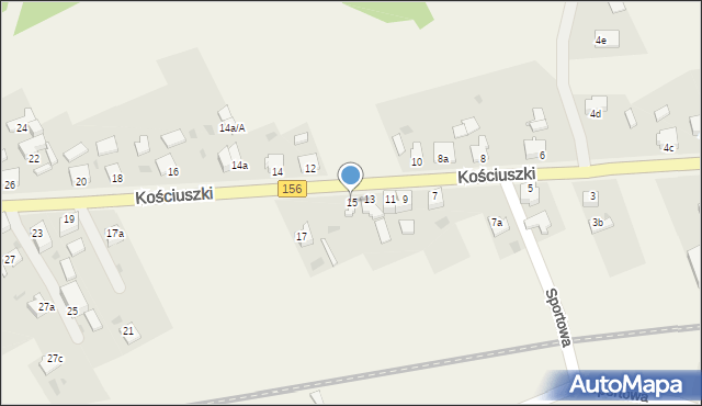 Stare Kurowo, Kościuszki Tadeusza, gen., 15, mapa Stare Kurowo
